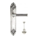 Дверная ручка Venezia "IMPERO" на планке PL90, натуральное серебро (wc)