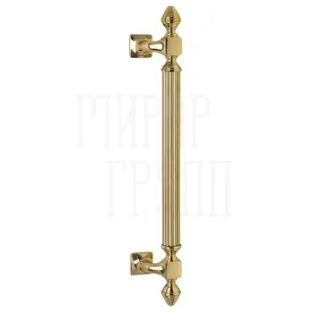 Ручка дверная скоба Extreza IMPERO 500 мм межосевое 370 мм полированная латунь