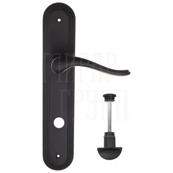 Дверная ручка Fratelli Cattini 'LAVERA' на планке PL288 матовый черный (wc-2)