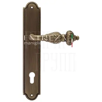 Дверная ручка Extreza 'TESLA' (Тесла) 315 на планке PL03 матовая бронза (cyl)