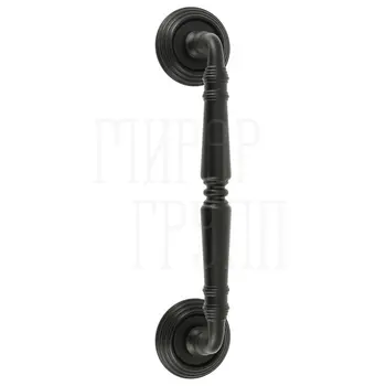 Ручка дверная скоба Extreza 'Petra' (Петра) 250 мм (205 мм) на круглых розетках R05 черный