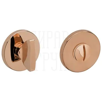 Фиксатор санузловый на тонкой круглой розетке Tupai 4041 R 5S полированная медь