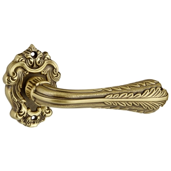 Дверная ручка на розетке Mestre OR 7424 матовая античная латунь