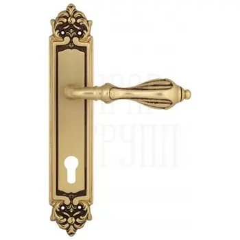 Дверная ручка Venezia 'ANAFESTO' на планке PL96 французское золото (cyl)