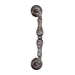 Ручка дверная скоба Extreza "Greta" (Грета) на круглых розетках R05, античное серебро