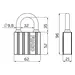 Замок Fuaro (Фуаро) навесной PL-UNI-0463 3key, схема