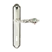 Дверная ручка Extreza "GRETA" (Грета) 302 на планке PL03, натуральное серебро + черный (cab) (KEY)