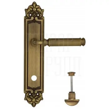 Дверная ручка Venezia 'MOSCA' на планке PL96 матовая бронза (wc)