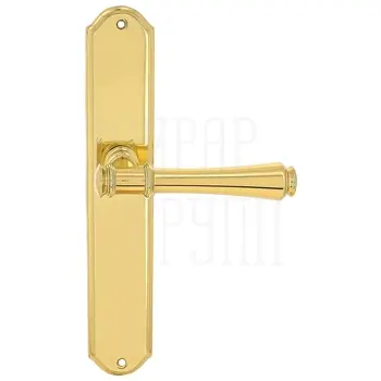 Дверная ручка Extreza 'PIERO' (Пиеро) 326 на планке PL01 полированное золото