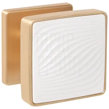 Ручка-кноб Punto (Пунто) раздельная 'GIPNOZ' (K.EST.Q52.GIPNOZ) сатинированное золото + белый