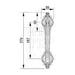 Дверная ручка-скоба Mestre OM 3802 (279/187 mm), схема