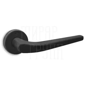 Дверная ручка на круглой розетке Convex 1505 черный