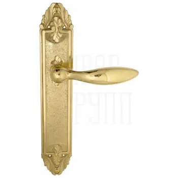 Дверная ручка Venezia 'MAGGIORE' на планке PL90 полированная латунь