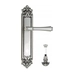 Дверная ручка Venezia 'CALLISTO' на планке PL96, натуральное серебро (wc-4)