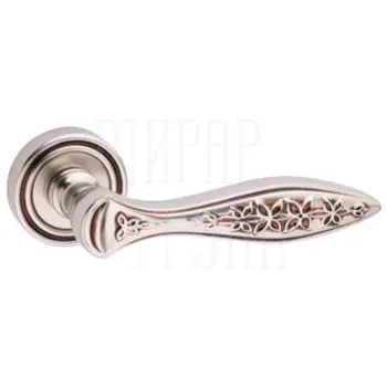 Дверная ручка на круглой розетке Fimet 'Blossom' 1378 (261) французское серебро