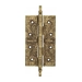 Дверная петля универсальная латунная с узором Venezia CRS012 152x89x4, французское золото