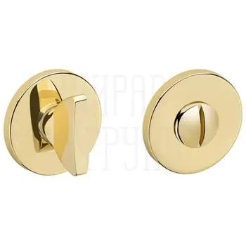 Фиксатор санузловый на тонкой круглой розетке Tupai 4041 R 5S полированная латунь