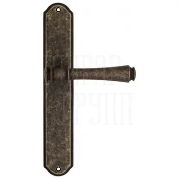Дверная ручка Venezia 'CALLISTO' на планке PL02 античная бронза
