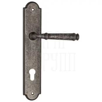 Дверная ручка Fratelli Cattini 'FARFALLA' на планке PL257 античное серебро (cyl)