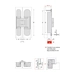 Дверная петля скрытой установки Ceam с 3D регулировкой 1430 28x22 (50-65 кг), схема