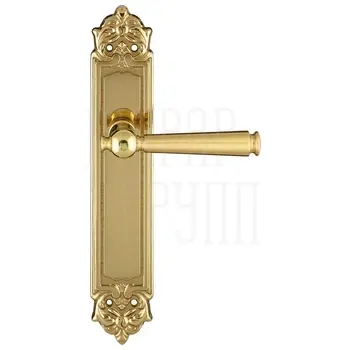 Дверная ручка Extreza 'ANNET' (Аннет) 329 на планке PL02 полированная латунь (key)