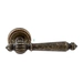 Дверная ручка Extreza "DANIEL" (Даниел) 308 на круглой розетке R01, античная бронза