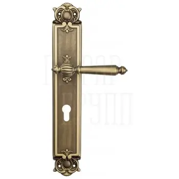 Дверная ручка Venezia 'PELLESTRINA' на планке PL97 матовая бронза (cyl)