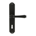 Дверная ручка Extreza 'PIERO' (Пиеро) 326 на планке PL01, черный (key)