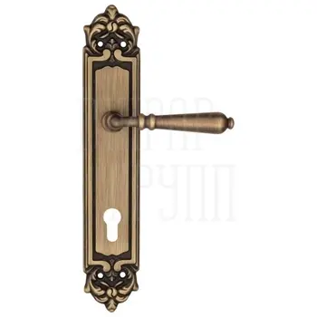 Дверная ручка Fratelli Cattini 'NAPOLI' на планке PL96 матовая бронза (cyl)