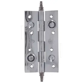 Петля дверная универсальная стальная противосъемная Amig 561 150x82x2.5 с колпачком хром