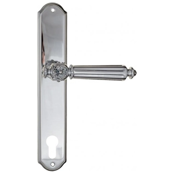 Дверная ручка Fratelli Cattini 'TORCELLO' на планке PL02 полированный хром (cyl)