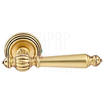 Дверная ручка Extreza 'Daniel' (Даниел) 308 на круглой розетке R05 французское золото