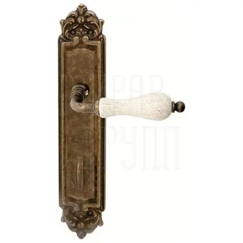 Дверная ручка на планке Melodia 179/229 'Ceramic' + кракелюр античная бронза (WC)