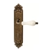Дверная ручка на планке Melodia 179/229 'Ceramic' + кракелюр, античная бронза (wc)