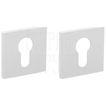 Накладки под цилиндр на тонкой квадратной розетке Tupai 4049 5S Q белый