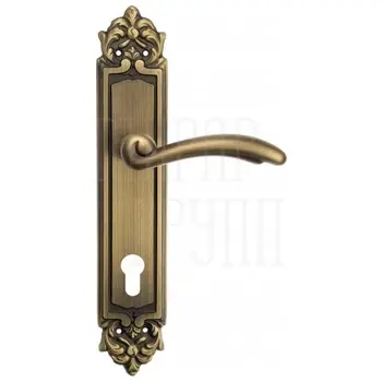 Дверная ручка Venezia 'VERSALE' на планке PL96 матовая бронза (cyl)