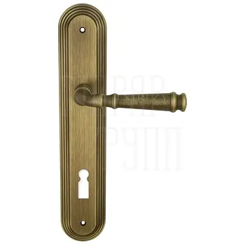 Дверная ручка Extreza 'BONO' (Боно) 328 на планке PL05 матовая бронза (cab) (KEY)