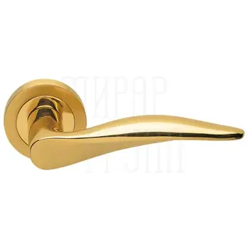 Дверные ручки на розетке Morelli Luxury 'Dali' матовое золото + золото