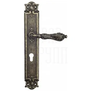 Дверная ручка Venezia 'MONTE CRISTO' на планке PL97 античная бронза (cyl)