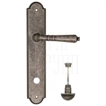 Дверная ручка Fratelli Cattini 'TOSCANA' на планке PL257 античное серебро (wc-2)