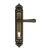 Дверная ручка Venezia "CALLISTO" на планке PL96, античная бронза (cyl)
