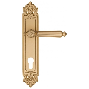 Дверная ручка Fratelli Cattini 'TORCELLO' на планке PL96 матовая латунь (cyl)