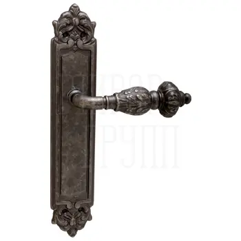 Дверная ручка на планке Melodia 230/229 'Gemini' античное серебро
