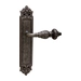 Дверная ручка на планке Melodia 230/229 'Gemini', античное серебро