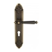 Дверная ручка Venezia "PELLESTRINA" на планке PL90, темная бронза (cyl)