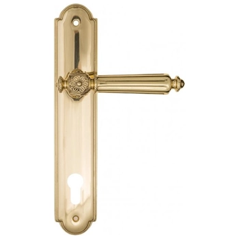 Дверная ручка Fratelli Cattini 'TORCELLO' на планке PL257 полированная латунь (cyl)