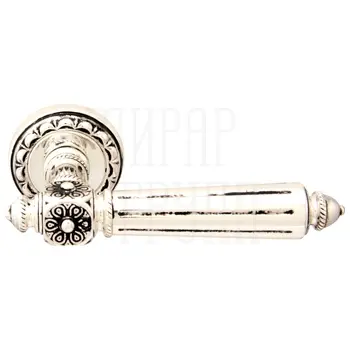 Дверная ручка на розетке Melodia 246 D 'Nike' серебро 925 с чернением