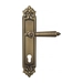 Дверная ручка Venezia 'CASTELLO' на планке PL96, матовая бронза (cyl)