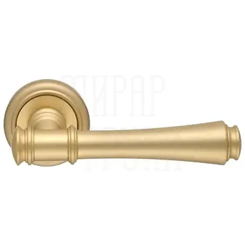 Дверная ручка Extreza 'Piero' (Пьеро) 326 на круглой розетке R01 матовое золото
