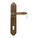 Дверная ручка Extreza "LEON" (Леон) 303 на планке PL03, матовая бронза (cyl)